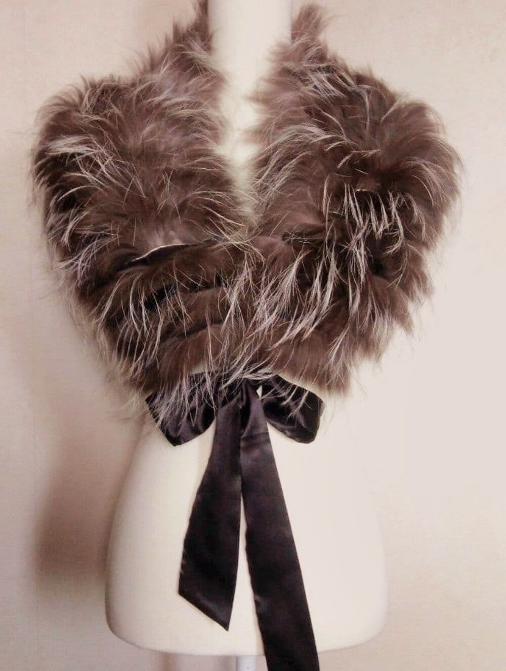 Real Fox Fur Bolero Cape Shawl Shrug Wrap